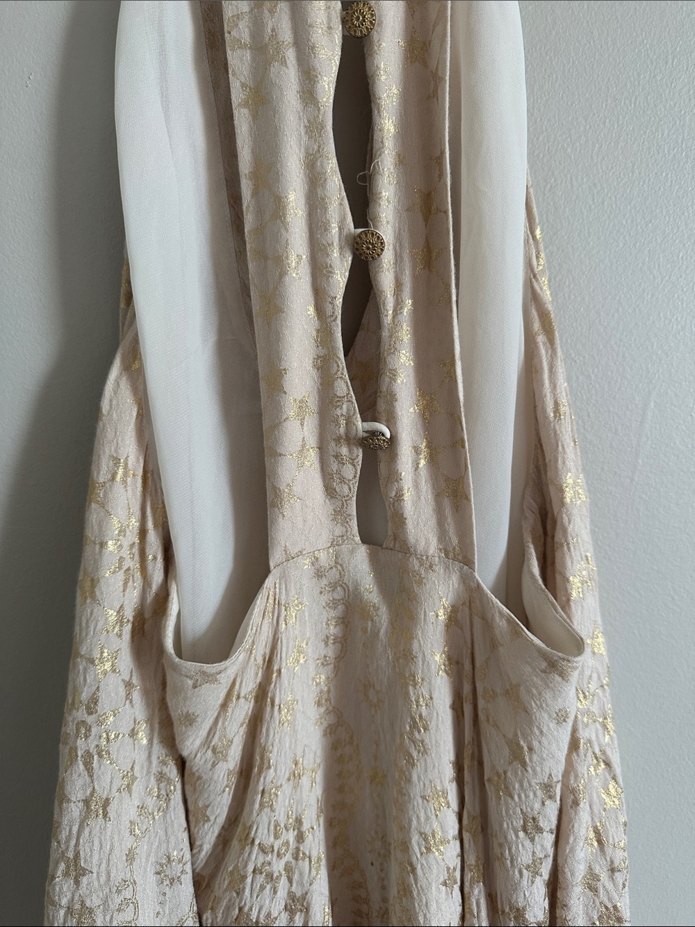 Kimchi Blue Gold Sequin Halter Mini Dress - Picture 9 of 9